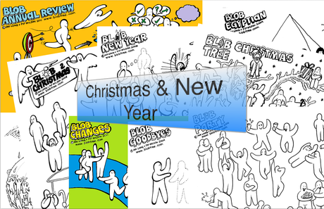 Christmas And New Year Blob Collection
